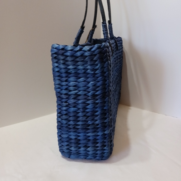 🐴 NWT Sun n Sand Horse Design Blue Straw Tote - Picture 8 of 10